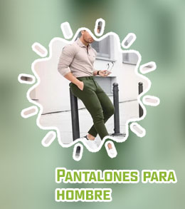 Outfit casual pantalon verde hombre